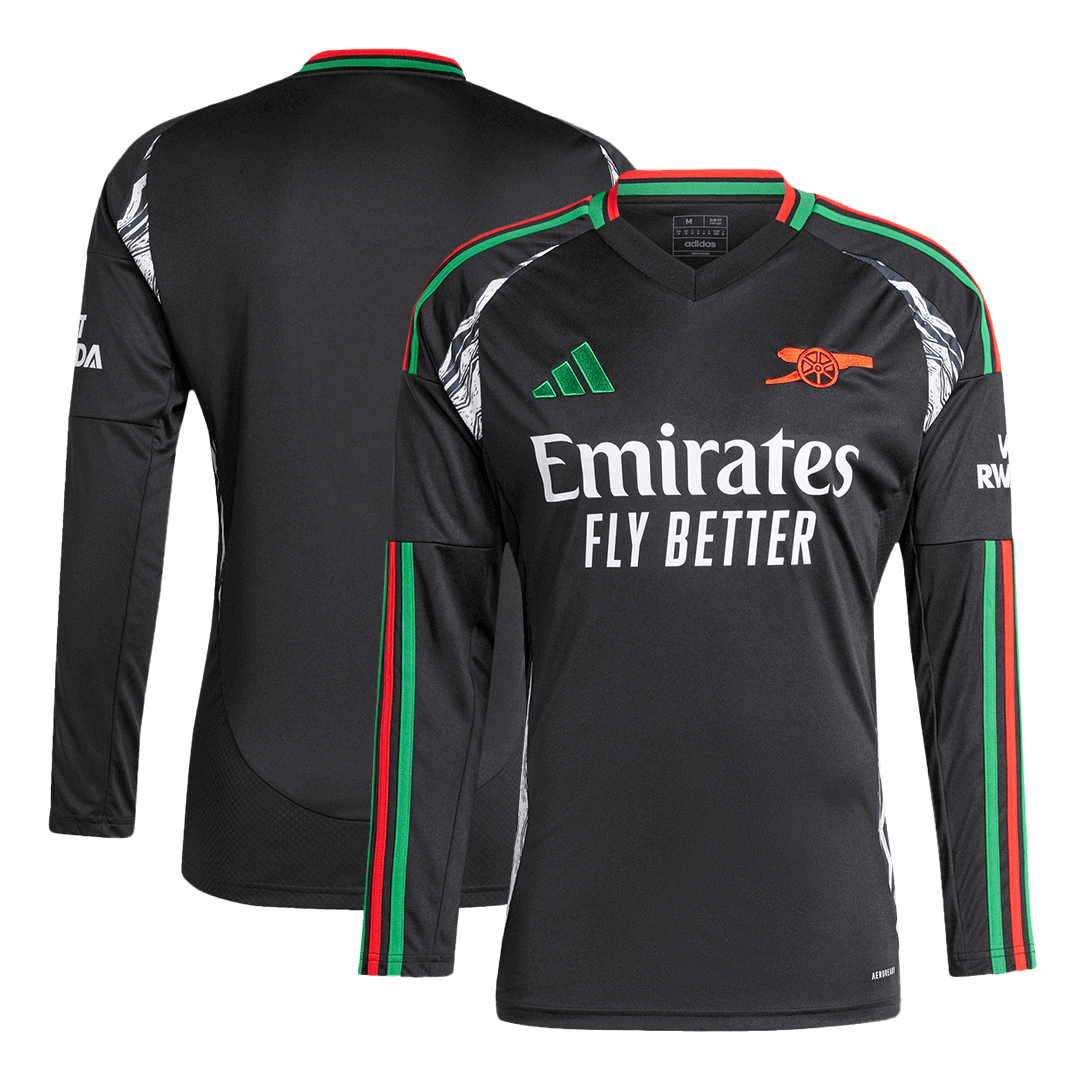 Arsenal Away Long Sleeve  Soccer Jersey 2024/25 footmaillots.fr