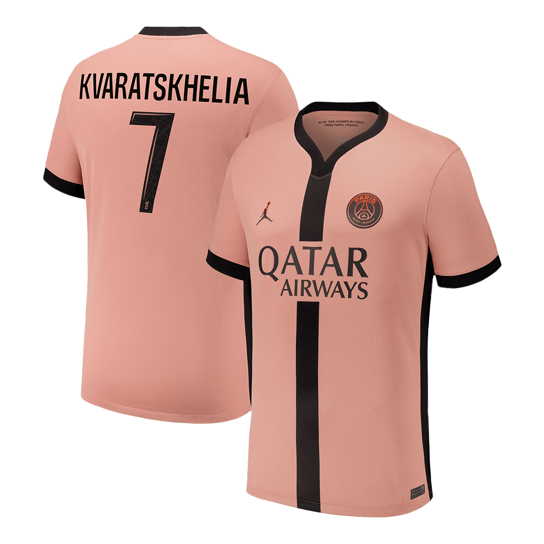 KVARATSKHELIA #7 PSG Third Away Soccer Jersey 2024/25 footmaillots.fr