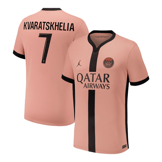KVARATSKHELIA #7 PSG Third Away Soccer Jersey 2024/25 footmaillots.fr