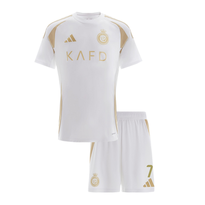 Kid's RONALDO #7 Al Nassr Third Away  Soccer Jersey Kit(Jersey+Shorts) 2024/25 footmaillots.fr