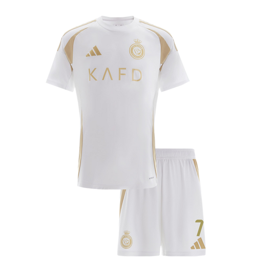 Kid's RONALDO #7 Al Nassr Third Away  Soccer Jersey Kit(Jersey+Shorts) 2024/25 footmaillots.fr