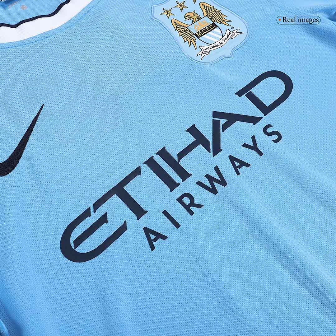 Retro 2013/14 Manchester City Home  Soccer Jersey footmaillots.fr