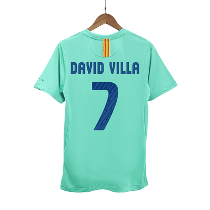 Retro DAVID VILLA #7 2010/11 Barcelona Away  Soccer Jersey footmaillots.fr