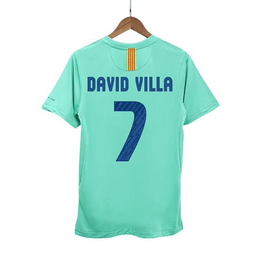 Retro DAVID VILLA #7 2010/11 Barcelona Away  Soccer Jersey footmaillots.fr