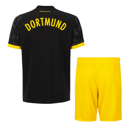 Kid's Borussia Dortmund Away  Soccer Jersey Kit(Jersey+Shorts) 2023/24 footmaillots.fr