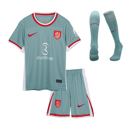 Kid's Atletico Madrid Away  Soccer Jersey Kit(Jersey+Shorts+Socks) 2024/25 footmaillots.fr