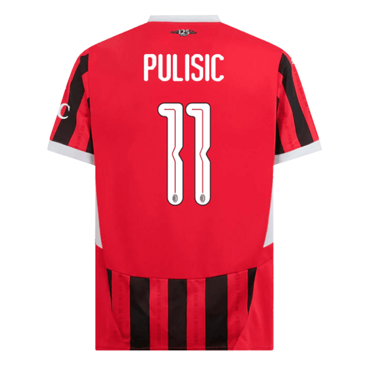 PULISIC #11 AC Milan Home  Soccer Jersey 2024/25 - UCL footmaillots.fr