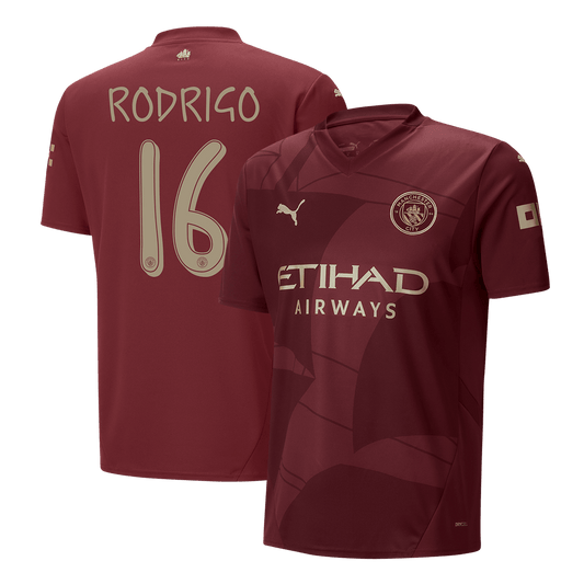 RODRIGO #16 Manchester City Third Away  Soccer Jersey 2024/25 - UCL footmaillots.fr