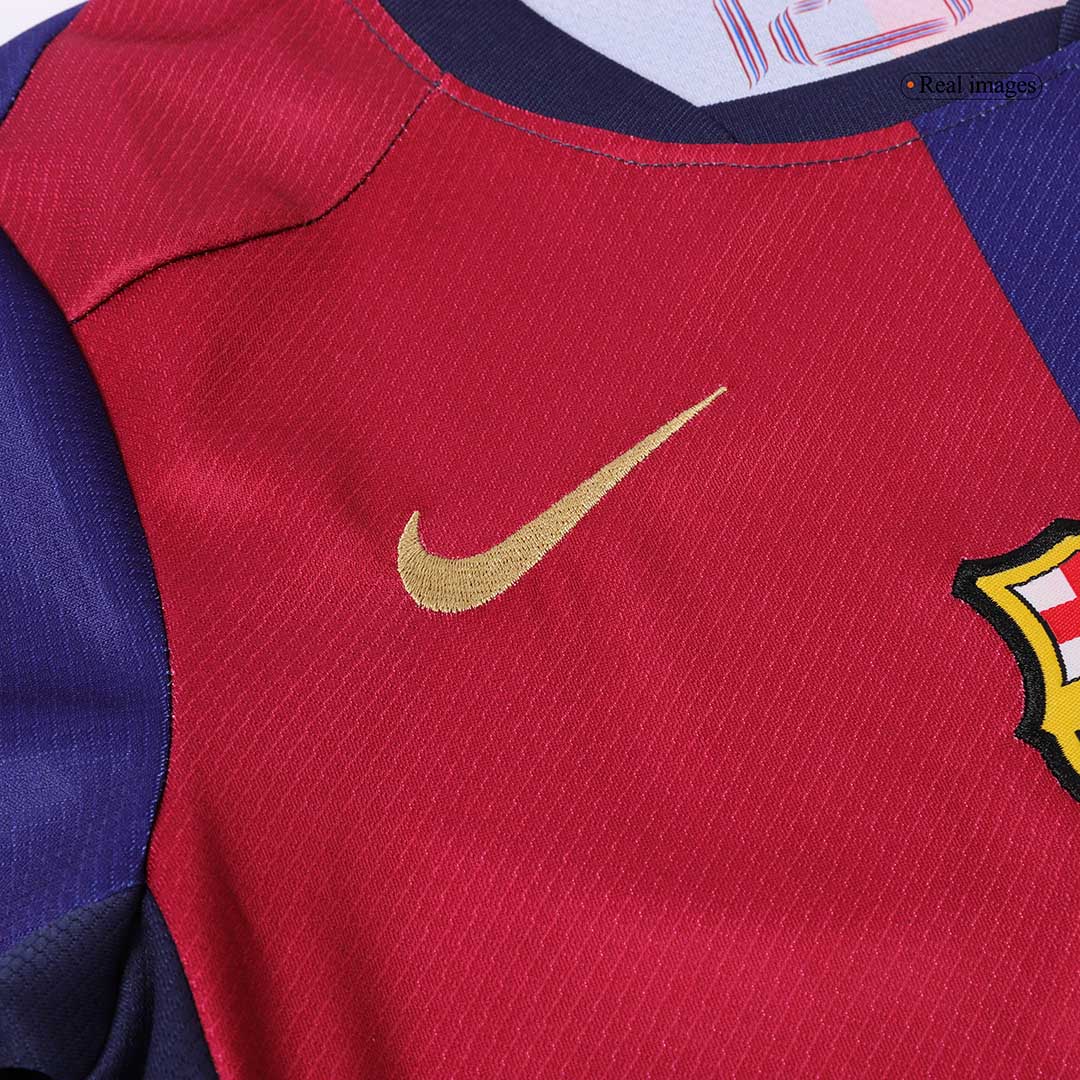 Kid's Barcelona Home  Soccer Jersey Kit(Jersey+Shorts) 2024/25-Spotify Logo Without Text footmaillots.fr