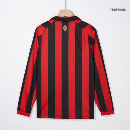 #125 AC Milan 125th Anniversary Long Sleeve  Soccer Jersey 2024/25 footmaillots.fr