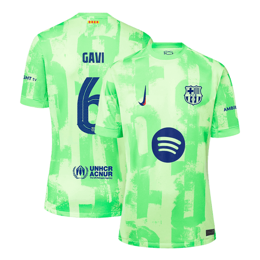 GAVI #6 Barcelona Third Away  Soccer Jersey 2024/25 - UCL?Spotify Logo Without Text? footmaillots.fr