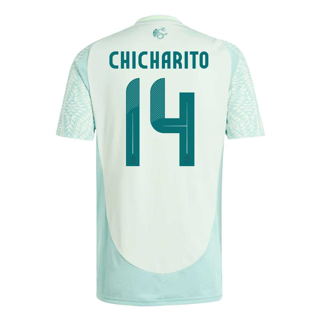 Men's Mexico CHICHARITO #14 Away Soccer Jersey Copa América 2024 footmaillots.fr