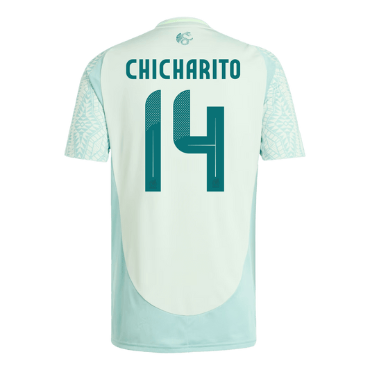 Men's Mexico CHICHARITO #14 Away Soccer Jersey Copa América 2024 footmaillots.fr