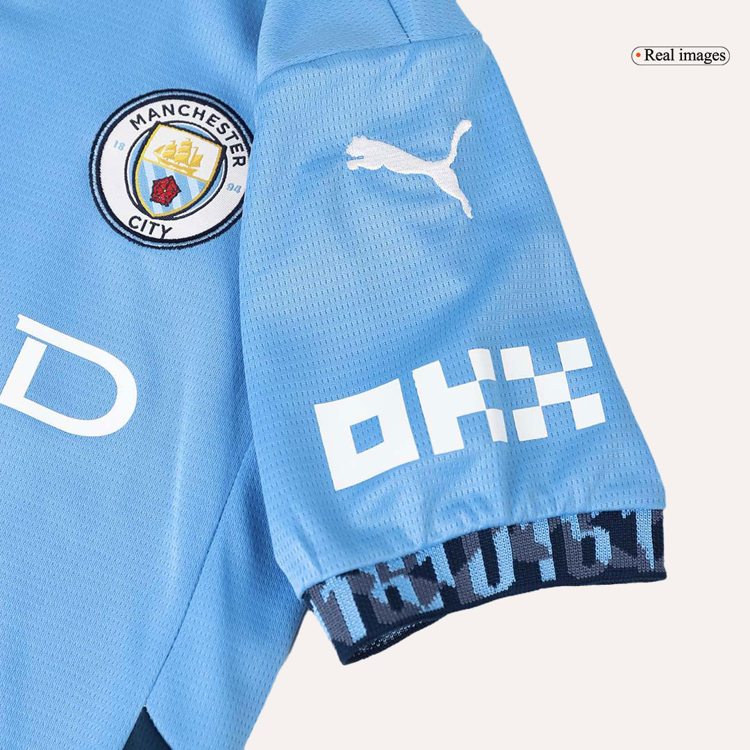 Kid's Manchester City Home  Soccer Jersey Kit(Jersey+Shorts) 2024/25 footmaillots.fr
