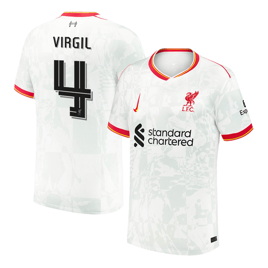 VIRGIL #4 Liverpool Third Away  Soccer Jersey 2024/25 - UCL footmaillots.fr