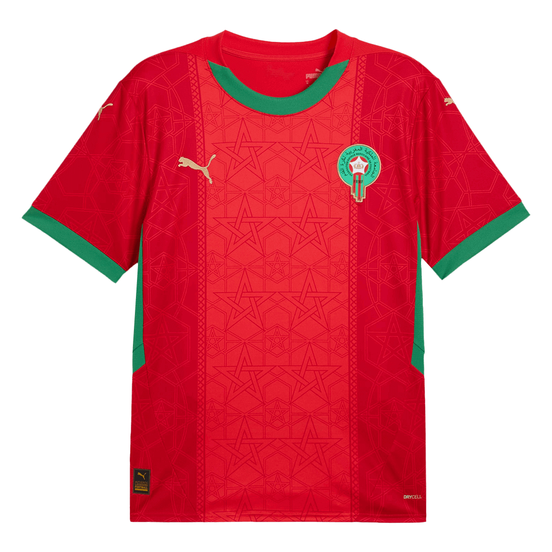 Morocco Home  Soccer Jersey 2024/25 footmaillots.fr