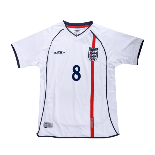 Retro SCHOLES #8 2002 England Home  Soccer Jersey footmaillots.fr