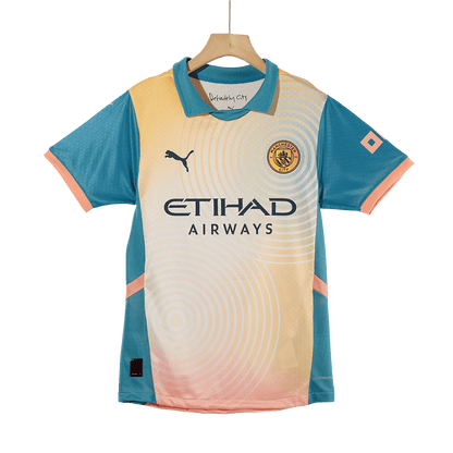 Player Version RODRIGO #16 Manchester City Fourth Away  Soccer Jersey 2024/25- Definitely City (UCL) footmaillots.fr