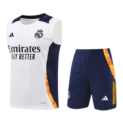 Real Madrid Pre-Match  Soccer Jersey Vest Kit(Jersey+Shorts) 2024/25 footmaillots.fr