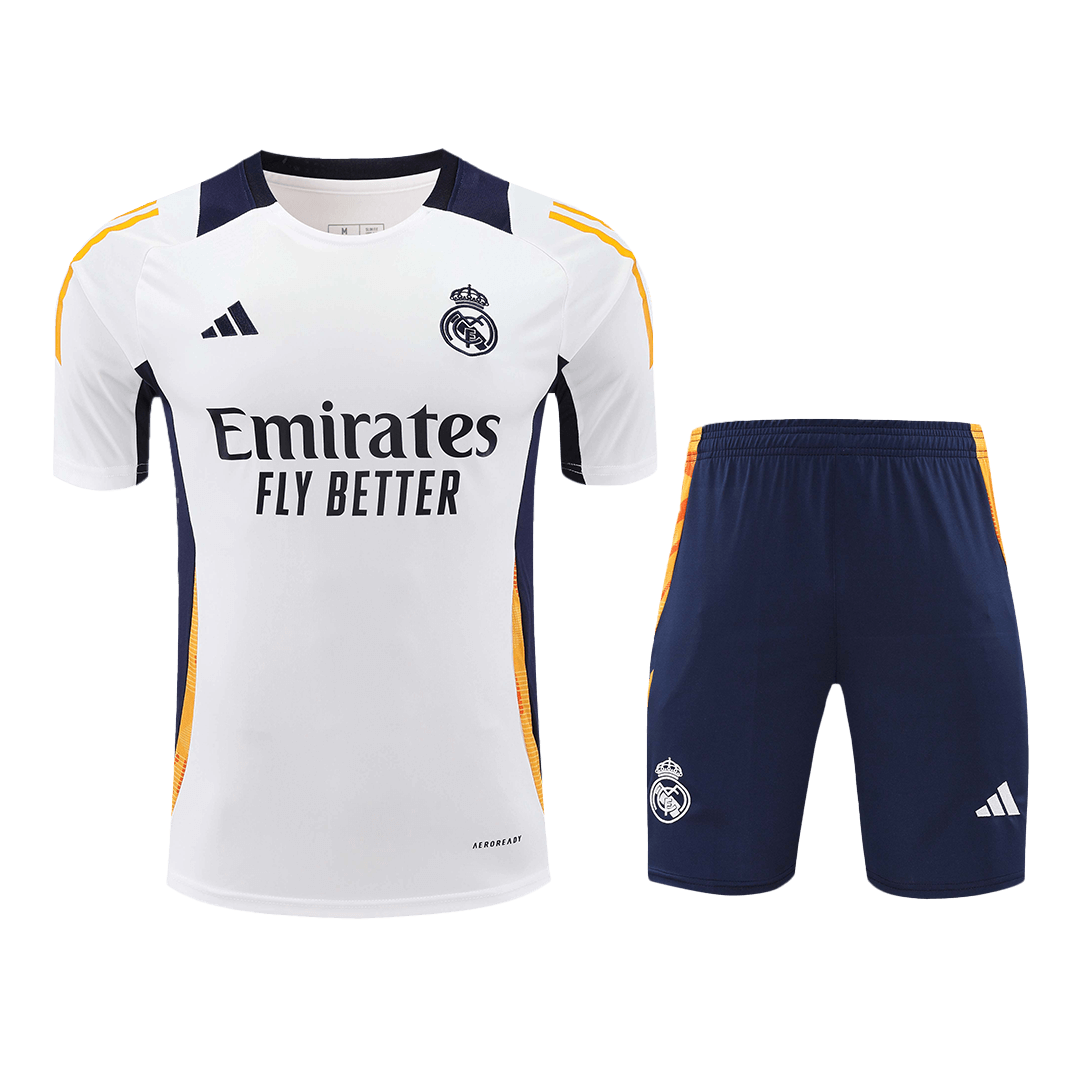 Real Madrid Pre-Match  Soccer Jersey Kit(Jersey+Shorts) 2024/25 footmaillots.fr