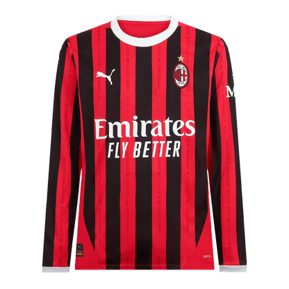 AC Milan Home Long Sleeve  Soccer Jersey 2024/25 footmaillots.fr