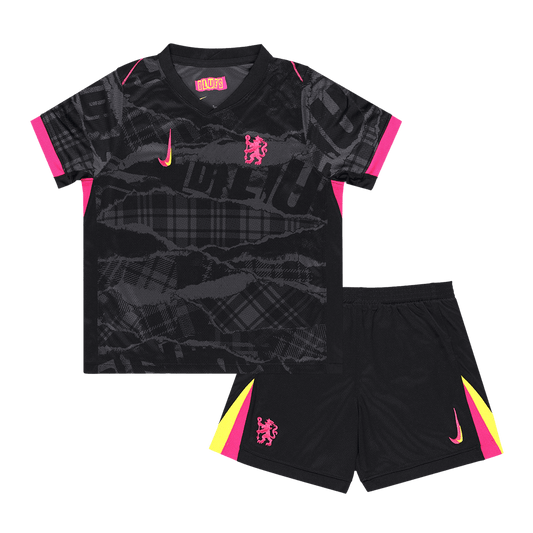 Kid's Chelsea Third Away  Soccer Jersey Kit(Jersey+Shorts) 2024/25 footmaillots.fr