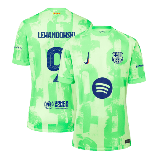 LEWANDOWSKI #9 Barcelona Third Away  Soccer Jersey 2024/25 - UCL?Spotify Logo Without Text? footmaillots.fr