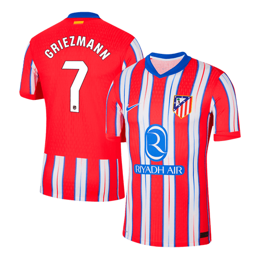 Player Version GRIEZMANN #7 Atletico Madrid Home  Soccer Jersey 2024/25 footmaillots.fr