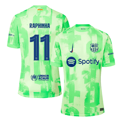 RAPHINHA #11 Barcelona Third Away  Soccer Jersey 2024/25 - UCL footmaillots.fr