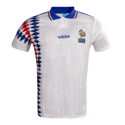 Retro 1994 France Away  Soccer Jersey footmaillots.fr