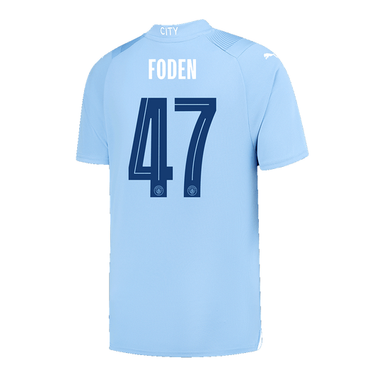 FODEN #47 Manchester City Home  Soccer Jersey 2023/24 - UCL footmaillots.fr