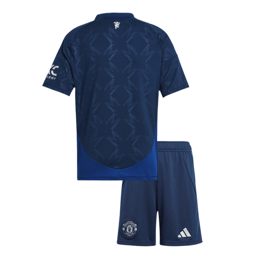 Kid's Manchester United Away  Soccer Jersey Kit(Jersey+Shorts) 2024/25 footmaillots.fr