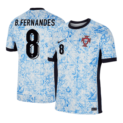 B.FERNANDES #8 Portugal Away  Soccer Jersey Euro 2024 footmaillots.fr