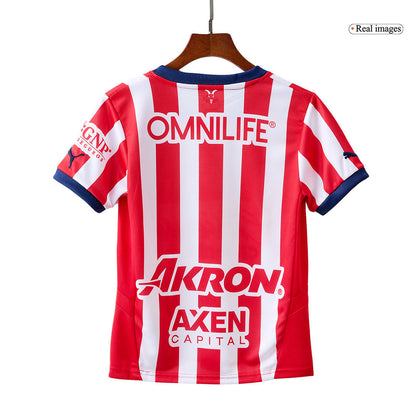 Kid's Chivas Home  Soccer Jersey Kit(Jersey+Shorts) 2024/25 footmaillots.fr
