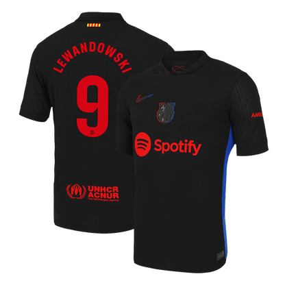 Player Version LEWANDOWSKI #9 Barcelona Away  Soccer Jersey 2024/25 footmaillots.fr