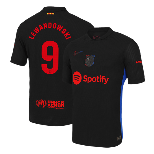 Player Version LEWANDOWSKI #9 Barcelona Away  Soccer Jersey 2024/25 footmaillots.fr