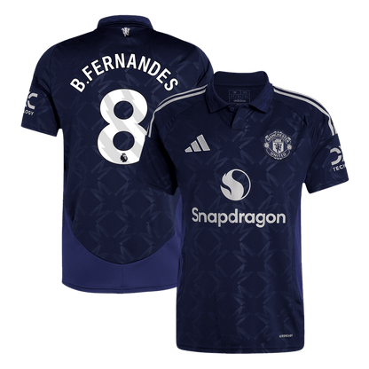 B.FERNANDES #8 Manchester United Away  Soccer Jersey 2024/25 footmaillots.fr