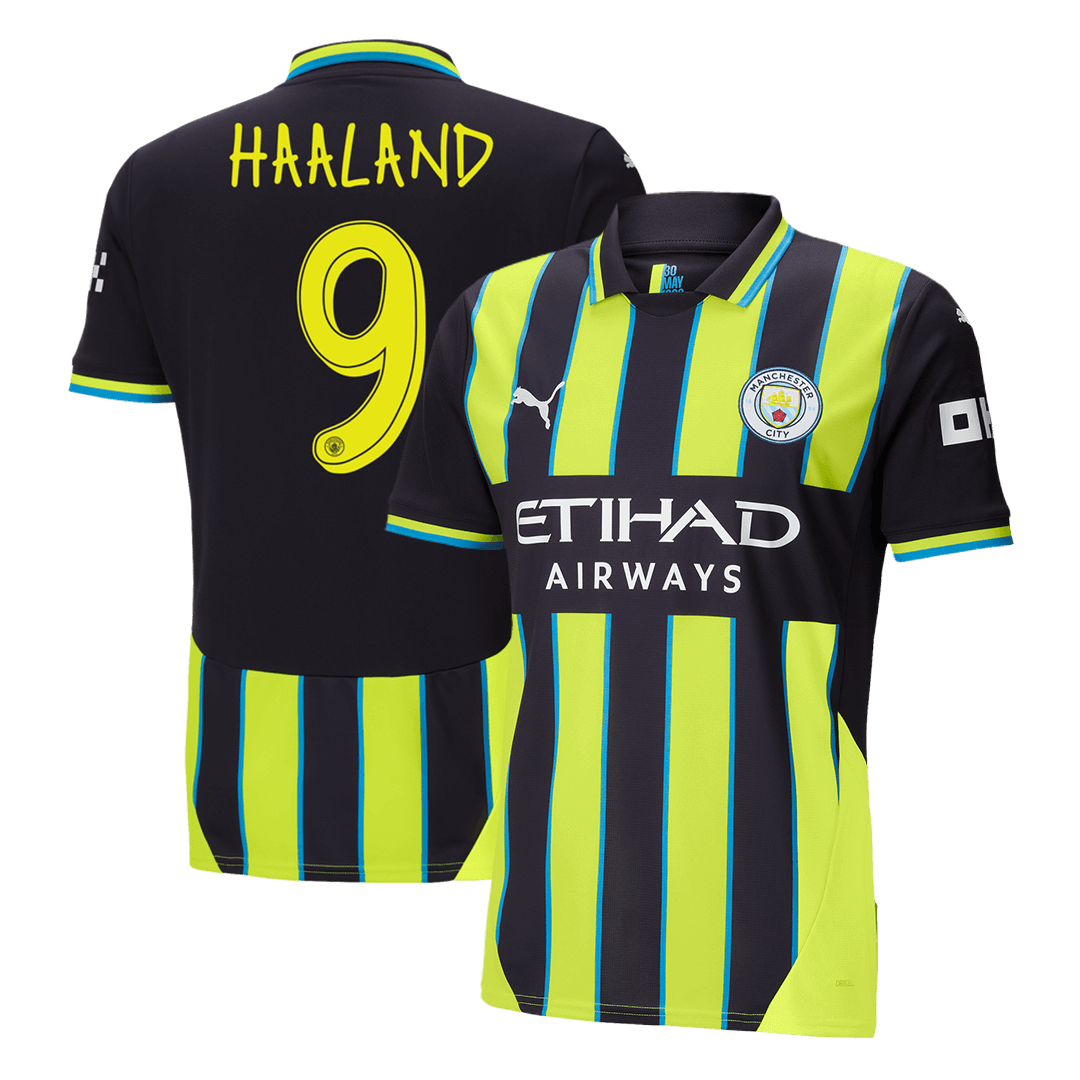 HAALAND #9 Manchester City Away  Soccer Jersey 2024/25 - UCL footmaillots.fr