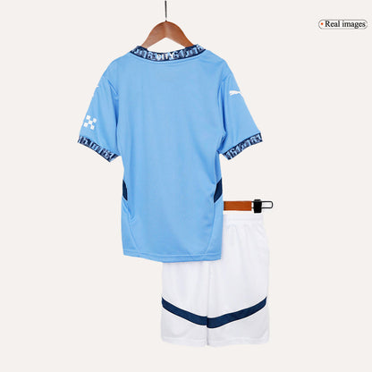 Kid's Manchester City Home  Soccer Jersey Kit(Jersey+Shorts) 2024/25 footmaillots.fr