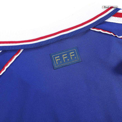 Retro HENRY #12 1998 France Home  Soccer Jersey footmaillots.fr
