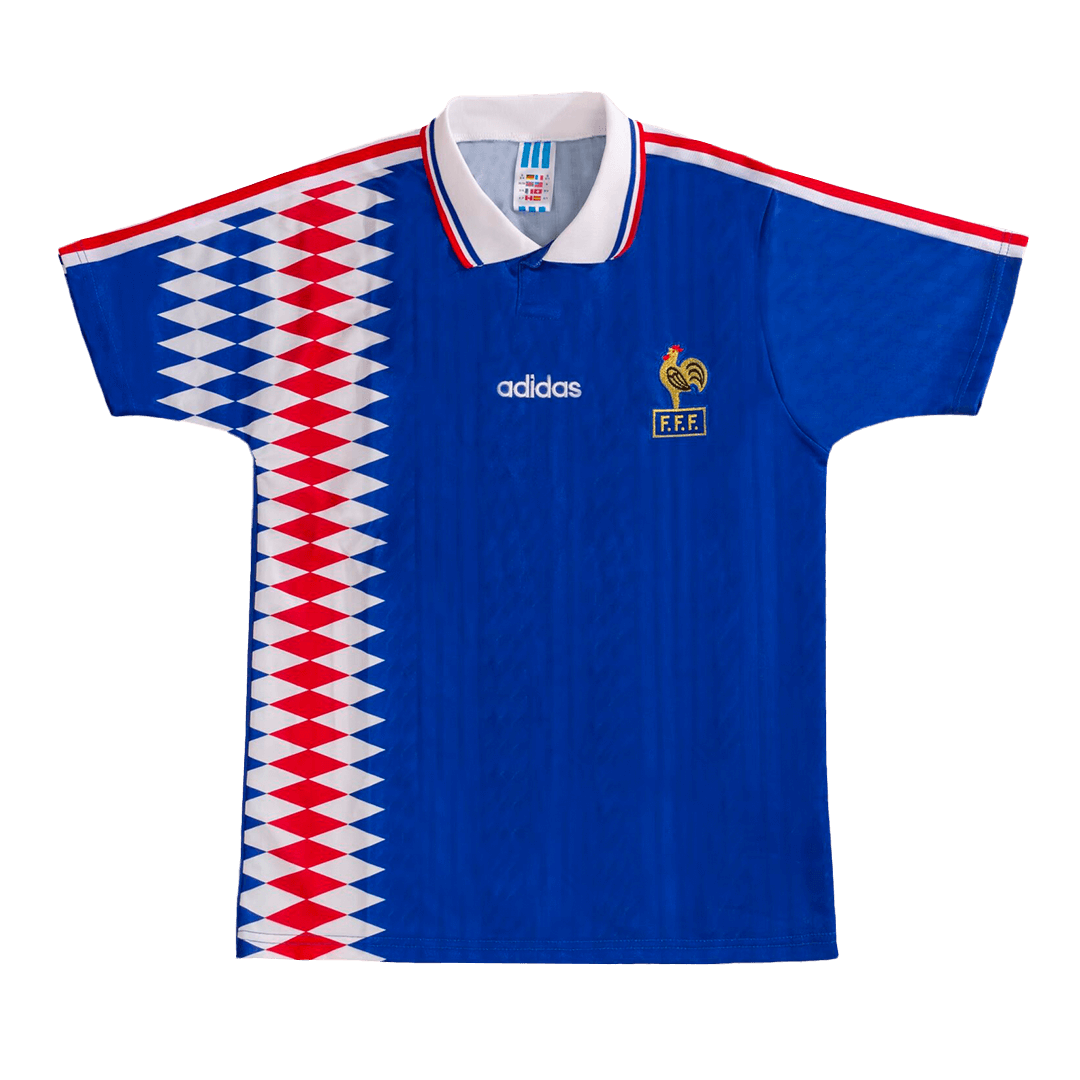 Retro 1994 France Home  Soccer Jersey footmaillots.fr