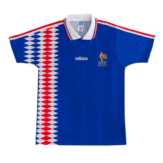Retro 1994 France Home  Soccer Jersey footmaillots.fr