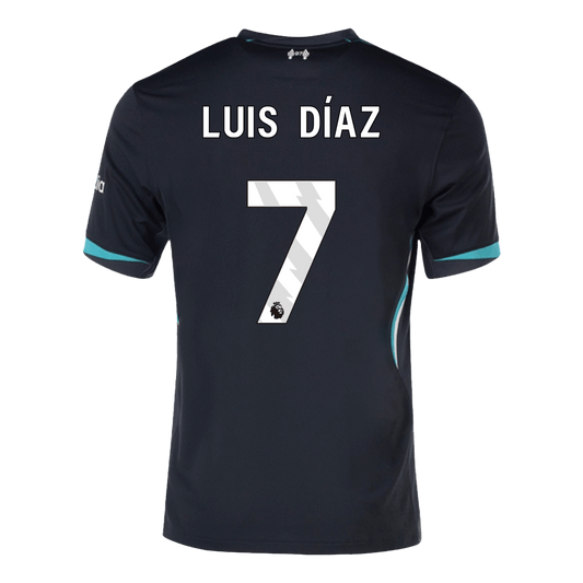 Luis Díaz #7 Liverpool Away  Soccer Jersey 2024/25 footmaillots.fr
