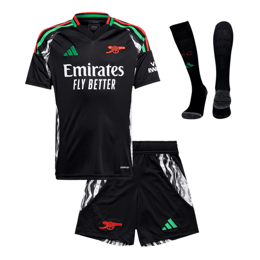 Kid's Arsenal Away  Soccer Jersey Kit(Jersey+Shorts+Socks) 2024/25 footmaillots.fr