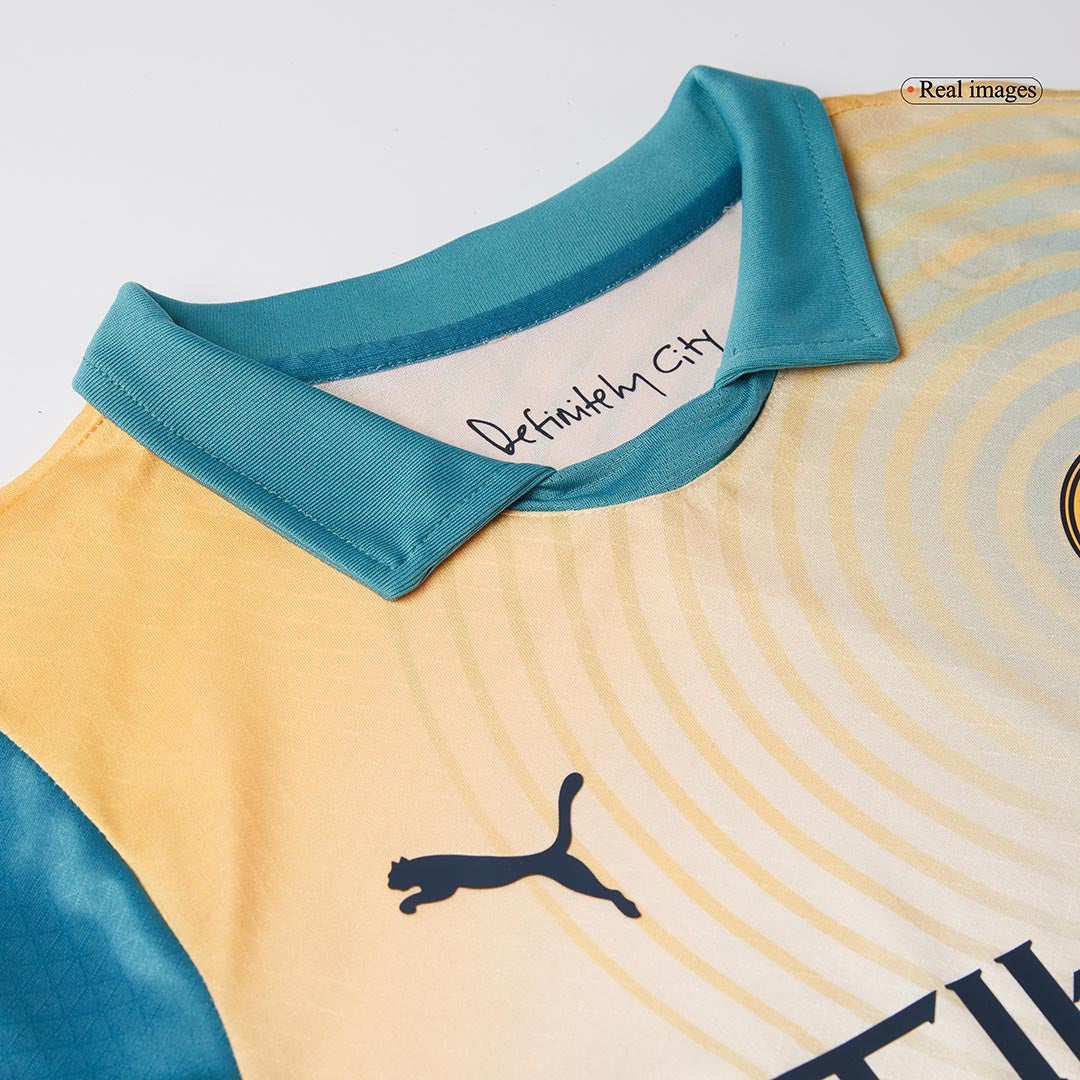 Player Version RODRIGO #16 Manchester City Fourth Away  Soccer Jersey 2024/25- Definitely City (UCL) footmaillots.fr