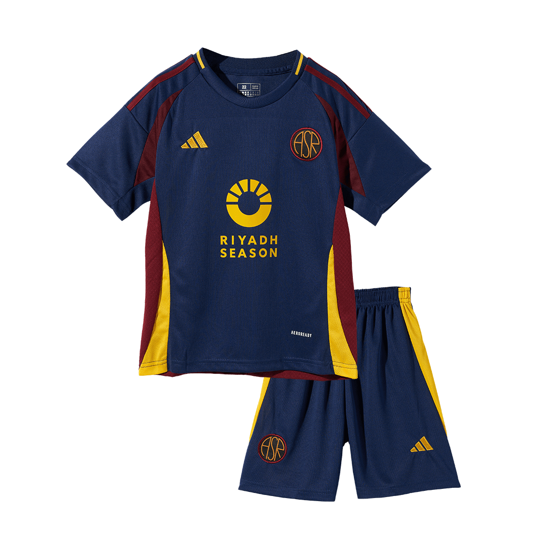 Kid's Roma Third Away  Soccer Jersey Kit(Jersey+Shorts) 2024/25 footmaillots.fr