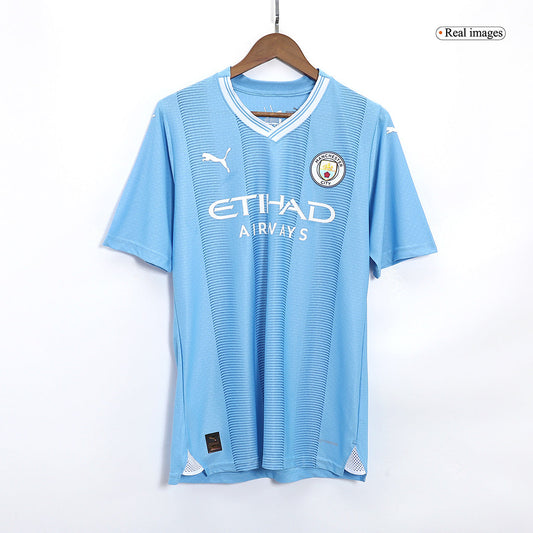 Player Version HAALAND #9 Manchester City Home  Soccer Jersey 2023/24 footmaillots.fr