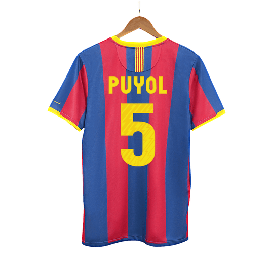 Retro PUYOL #5 2010/11 Barcelona Home  Soccer Jersey footmaillots.fr