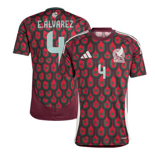 Men's Mexico E.ALVAREZ #4 Home Soccer Jersey Copa América 2024 footmaillots.fr