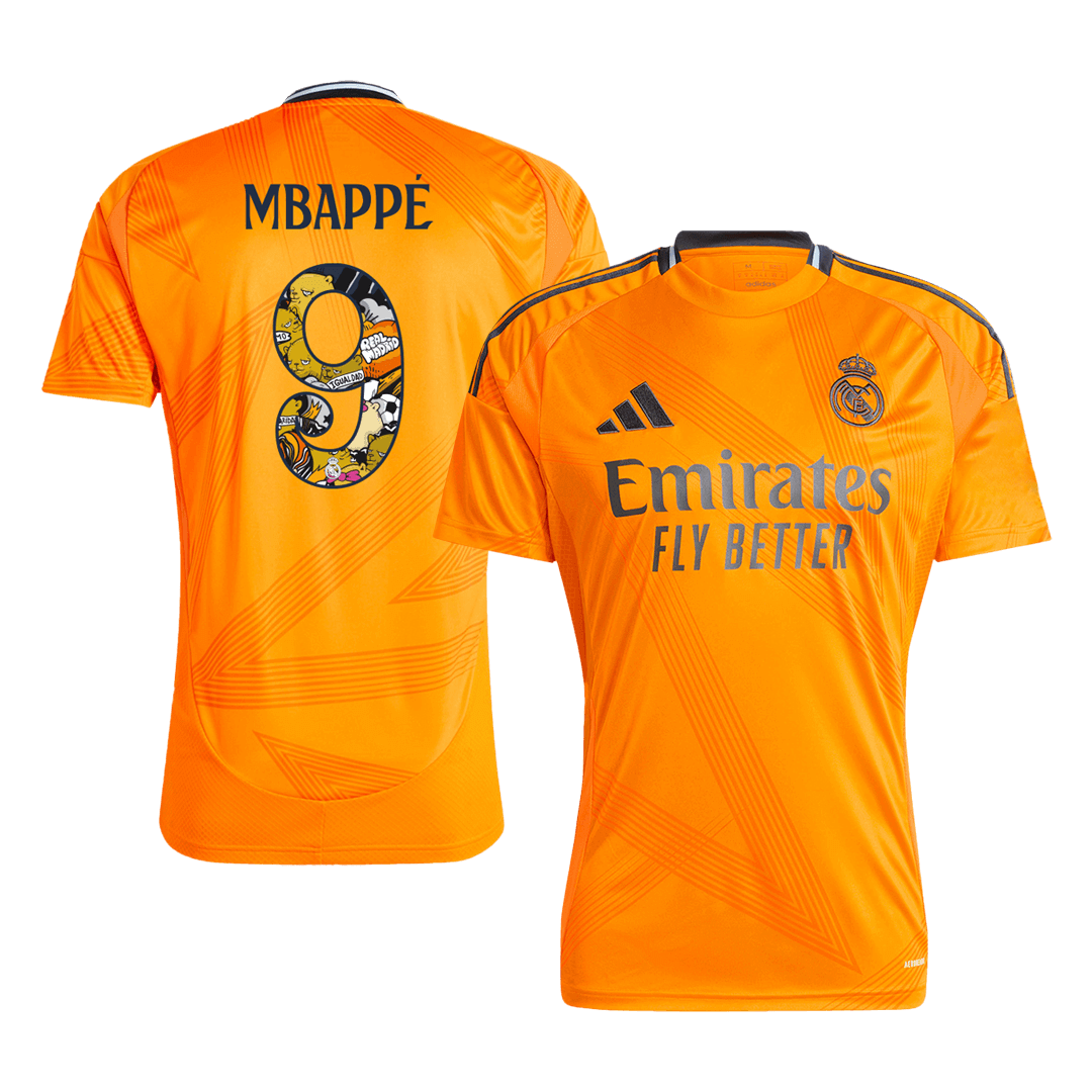 MBAPP? #9 Real Madrid Away  Soccer Jersey 2024/25 - Bear Champ Font footmaillots.fr